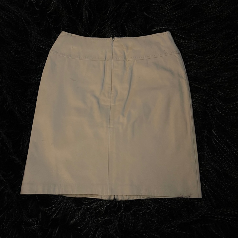 Leather VS cream colored skirt. Size 4